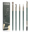 LULUCOLORS 5pc Tail Wood Eye Brush Set (green)