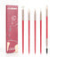 LULUCOLORS 5pc Tail Wood Eye Brush Set (red)