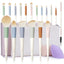 LULUCOLORS 18pc Colorful makeup brush set