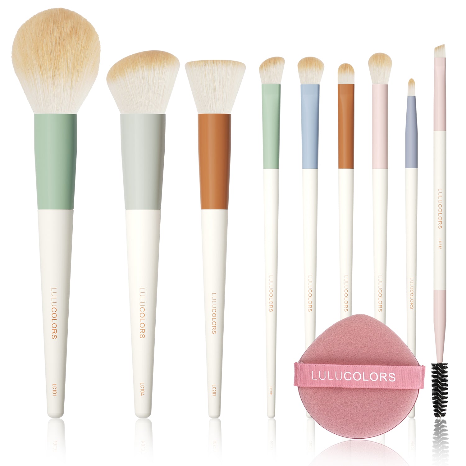 LULUCOLORS Colorful Series Makeup Brush Set Secondary image
