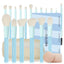 LULUCOLORS 18pc Multipop Makeup Brush Set (blue)