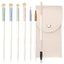 LULUCOLORS 7pc Colorful Eye Brush Set with Travel Pouch