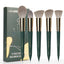 LULUCOLORS 5pc Tail Wood Face Brush Set (green)