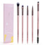 LULUCOLORS 5pc Tail Wood Eye Brush Set (pink)