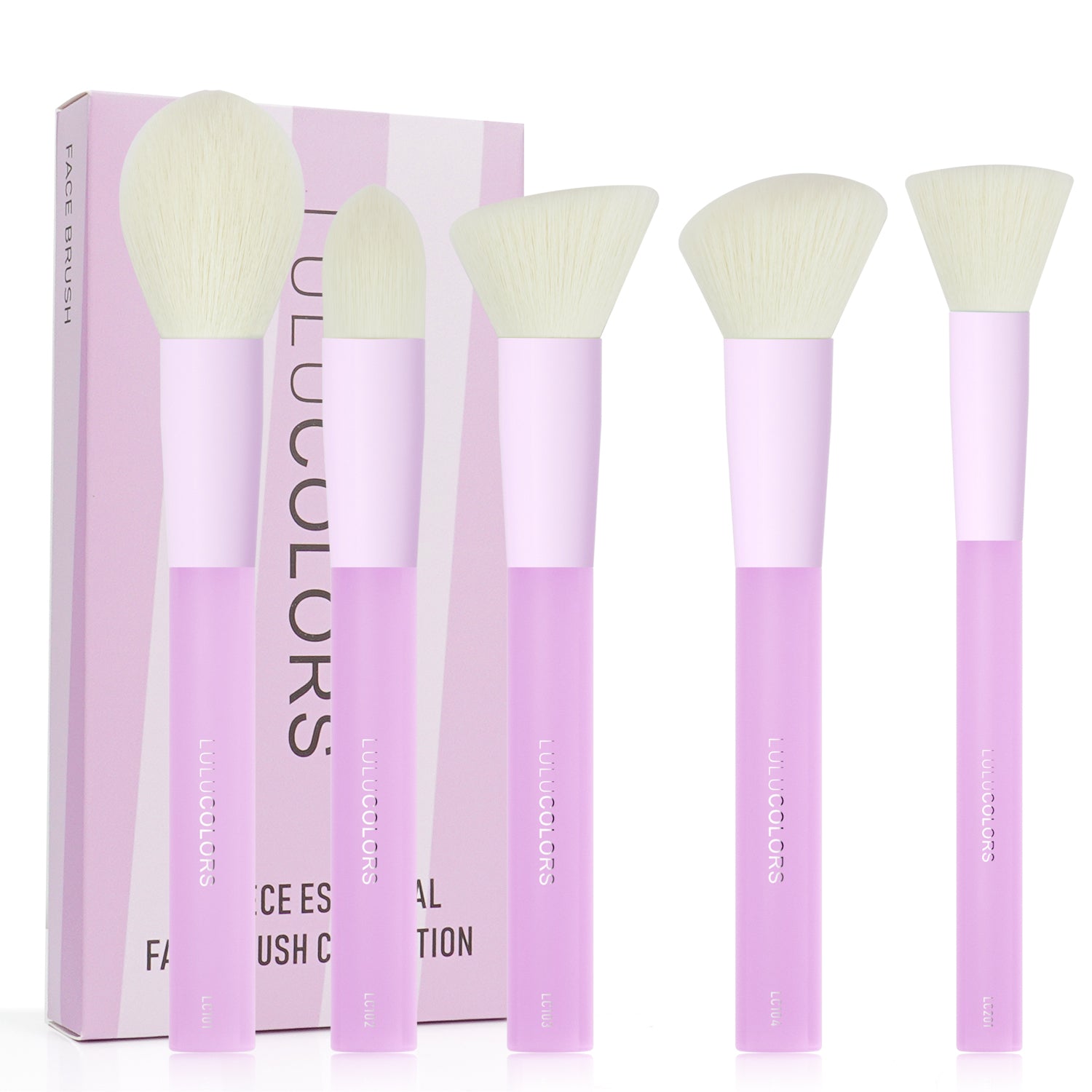 LULUCOLORS 5pc Multipop Face Brush Set (purple) Main image