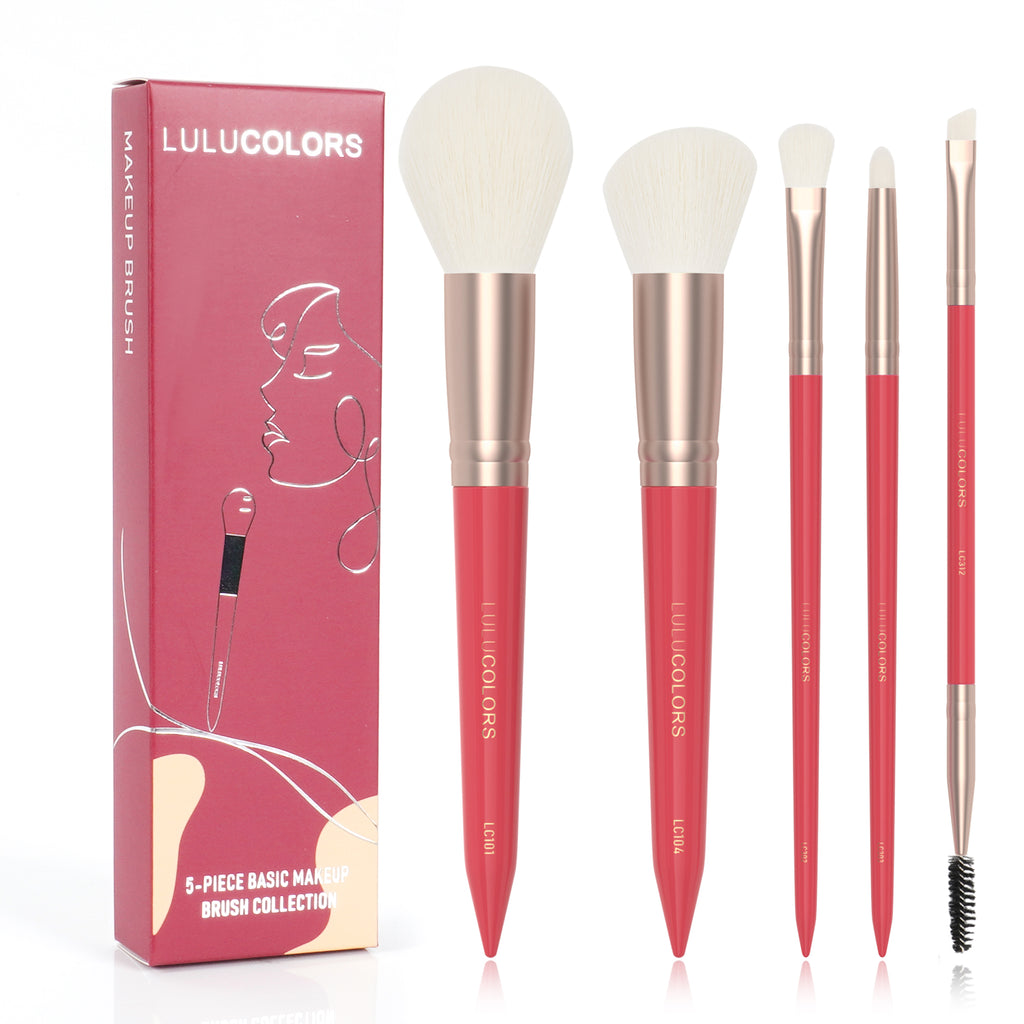 LULUCOLORS Tail Wood Handle Series Makeup Brush Set