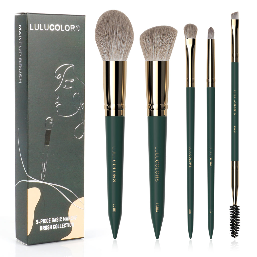 LULUCOLORS Tail Wood Handle Series Makeup Brush Set