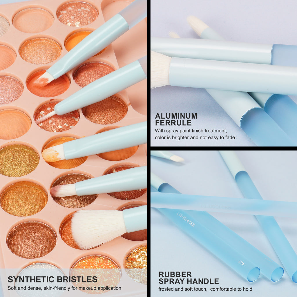 LULUCOLORS 5pc Multipop Eye Brush Set (blue)