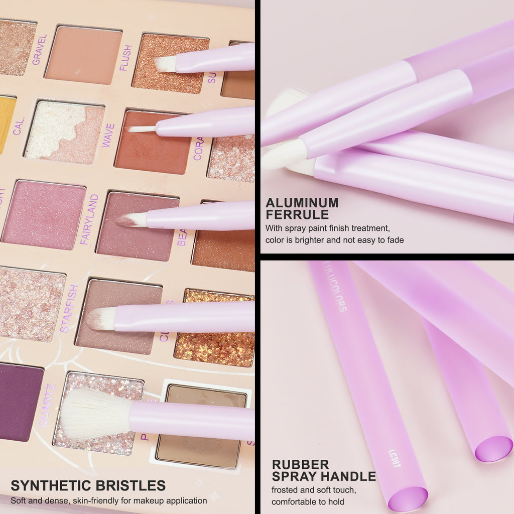 LULUCOLORS 5pc Multipop Eye Brush Set (purple)