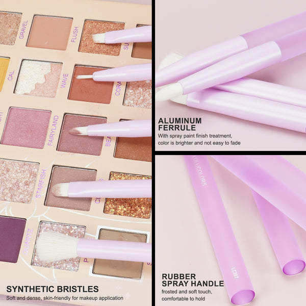 LULUCOLORS 5pc Multipop Eye Brush Set (purple)