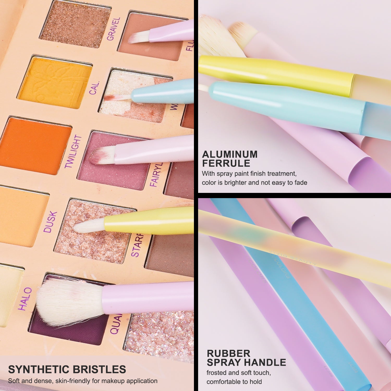 LULUCOLORS 5pc Multipop Eye Brush Set (multicolors)