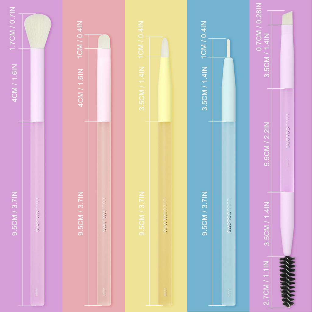 LULUCOLORS 5pc Multipop Eye Brush Set (multicolors)
