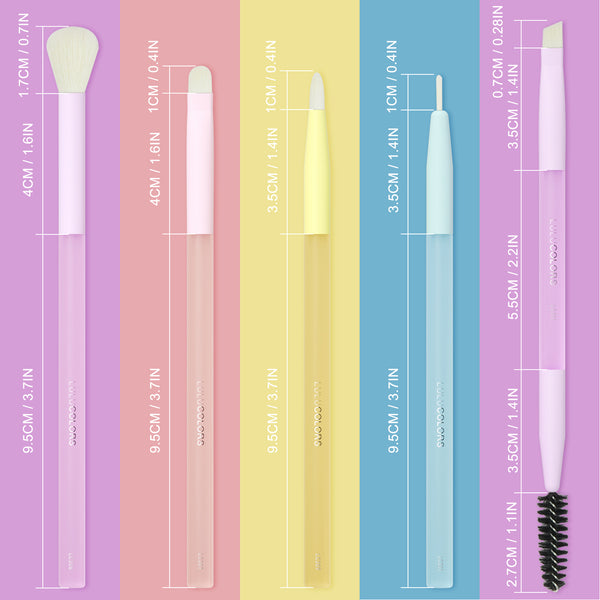 LULUCOLORS 5pc Multipop Eye Brush Set (multicolors)