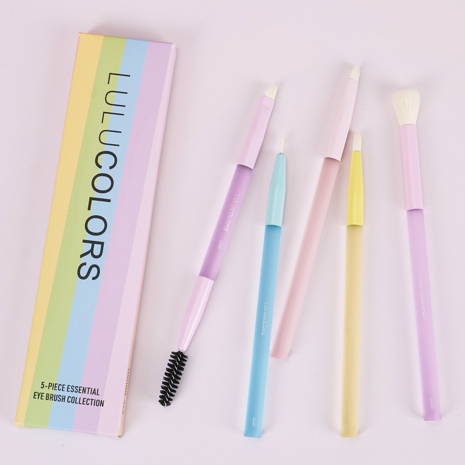 LULUCOLORS 5pc Multipop Eye Brush Set (multicolors) Secondary image