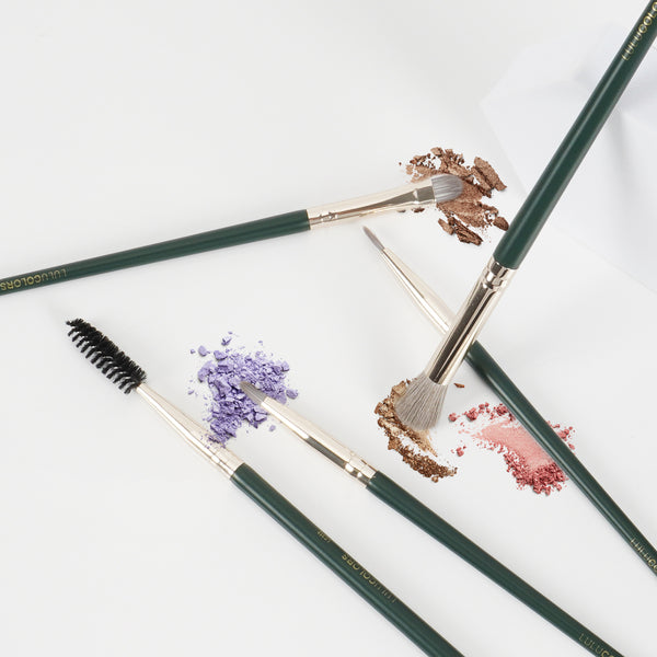 LULUCOLORS 5pc Tail Wood Eye Brush Set (green)
