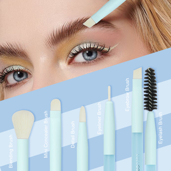 LULUCOLORS 5pc Multipop Eye Brush Set (blue)