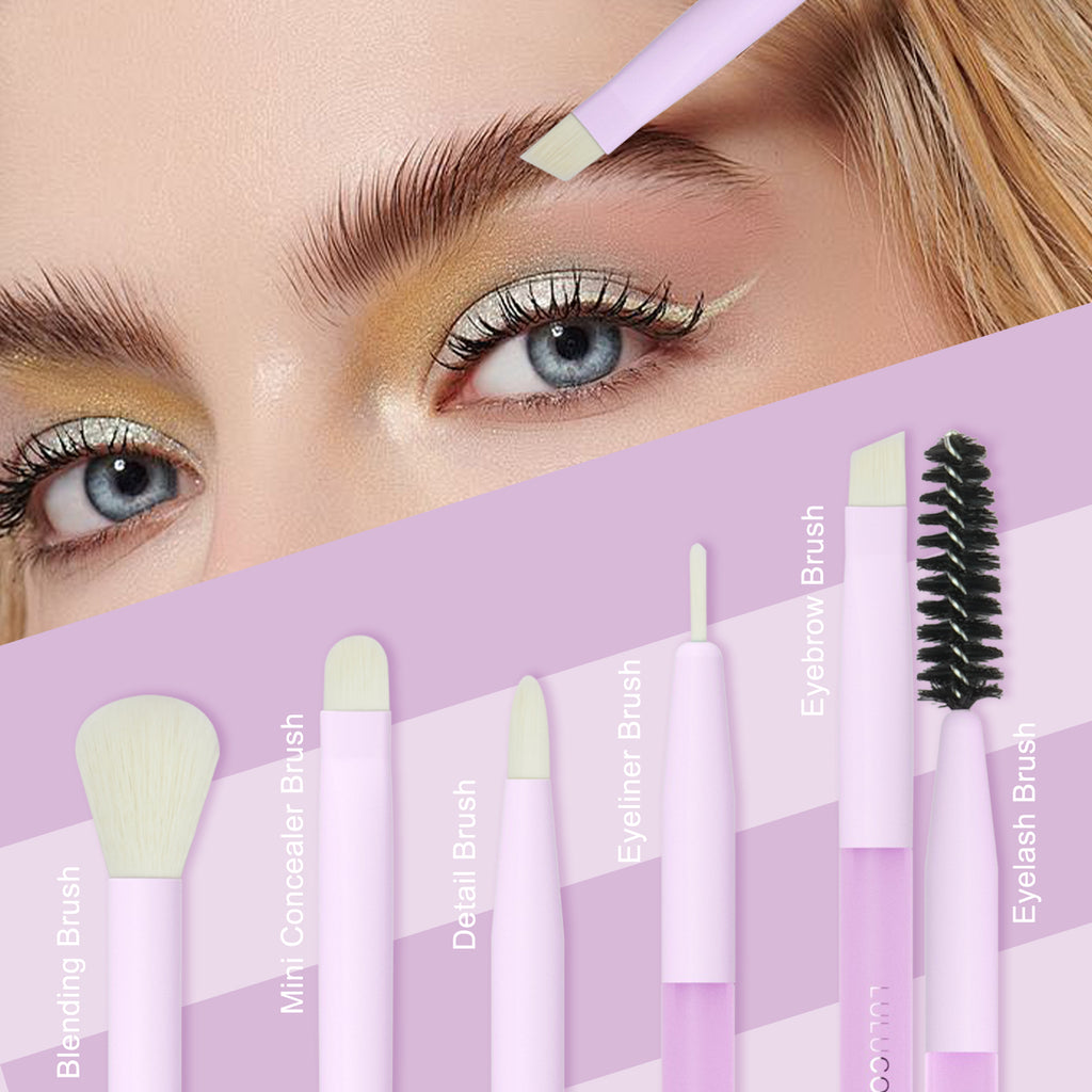 LULUCOLORS 5pc Multipop Eye Brush Set (purple)