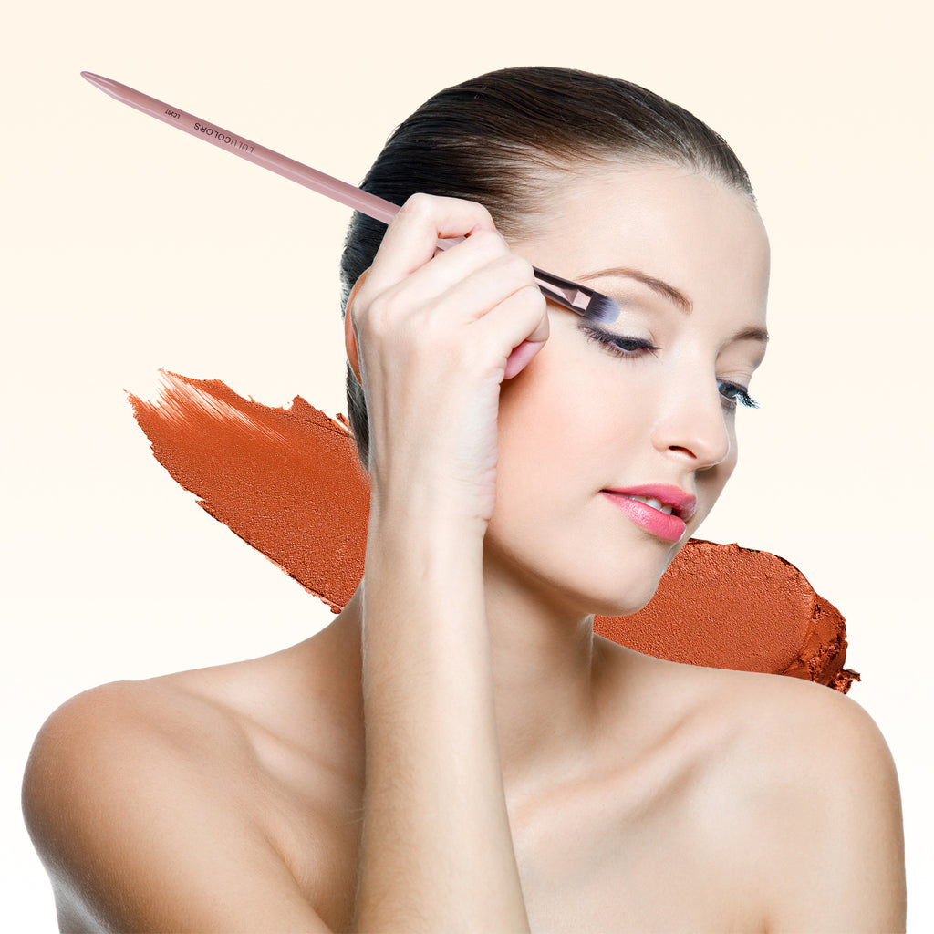 LULUCOLORS 5pc Tail Wood Eye Brush Set (pink)